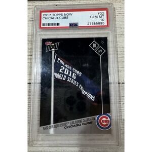 Chicago Cubs Topps Now #32 April 10 2017 Baseball Card GEM MT 10 World Series